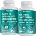32-in-1 Maksa puhastamine Detox ja parandamine piimaohakaga, silümariin, artišoki ekstrakt, peedi pulber - sapipõie lisand aktiivse maksa tervise valemiga - 1426mg (180ct, pakend 2)