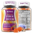 1Pack Fiber Gummies täiskasvanutele Psyllium Husk, 7G (lahustumatu + lahustumatu) Daily Prebiootiline kiud inuliiniga, FOS, Guar Guar Gum, multivitamiinid igapäevase seedehäire Tervis, Regularity Gut Support, Suhkruvaba