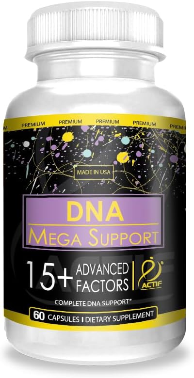 ACTIF DNA Mega tugi 15+ täiustatud faktoriga - mitte-GMO, kiire tegutsemine, valmistatud USA-s, 60 Count