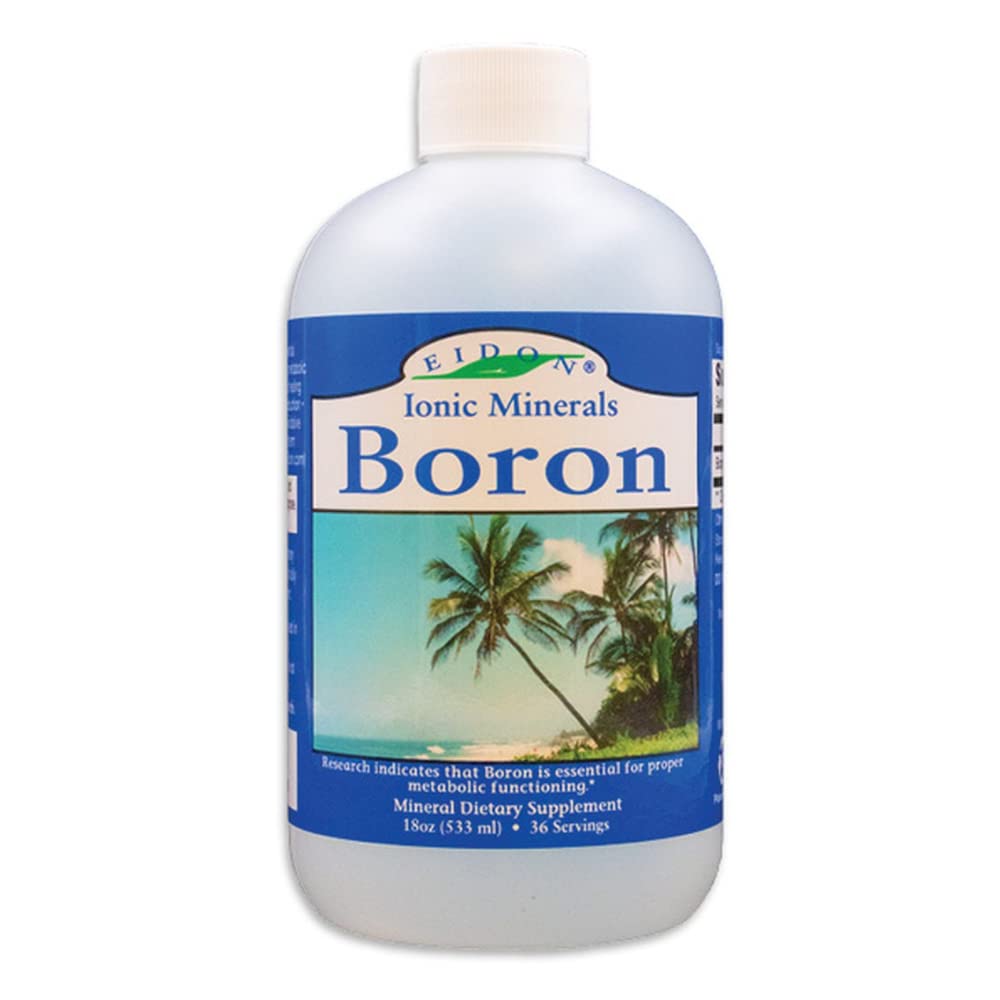 Eidon Vedel boori tilgad - iooniline mineraalboori lisand, oluline element aju tervise toetamiseks, biosaadav, säilitusainete või lisaainete puudumine - 18 oz