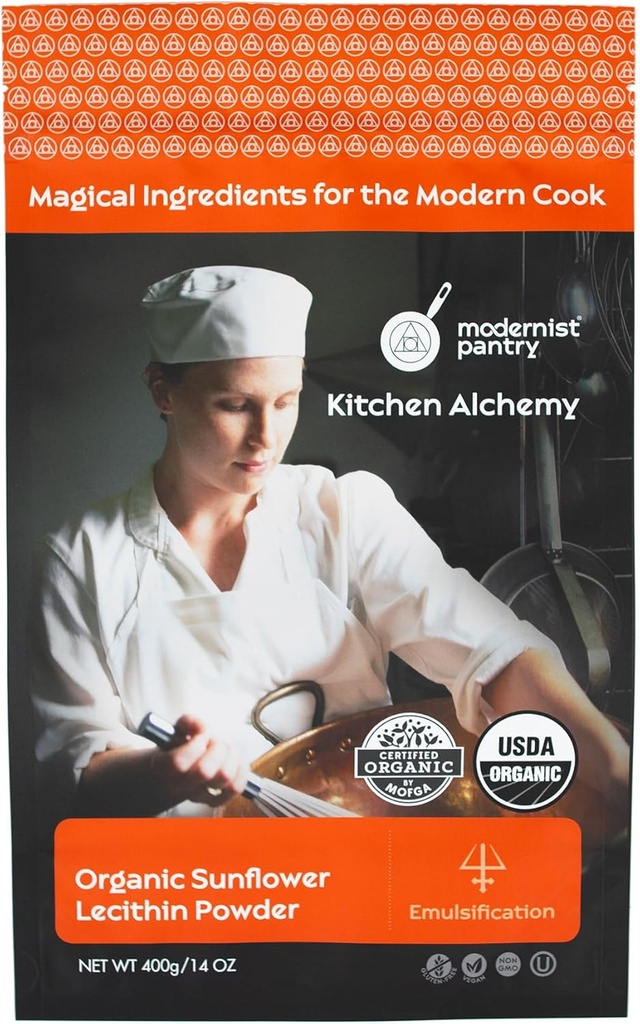 Orgaaniline päevalilleletsitiini pulber Gluteenivaba Vegan OU Kosher sertifitseeritud - 400 g/14oz