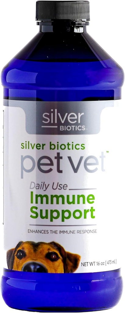 Silver Biotics Pet Vet Immune Support | Suurendab immuunvastust lemmikloomadel | 16 Fl Oz