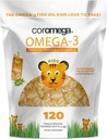 Coromega Kids Omega 3 kalaõli lisand, 650mg oomega-3s, troopiline apelsin + D-vitamiin, 120 ühekordset pigistatavat pakendit