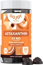 GOJOY NATURALS Astaksantiin Gummies 24mg – suure tugevusega antioksüdantide lisand – naha, silmade ja immuunsuse heaolu toetus – vegan, suhkruvaba, GMO-vaba, gluteenivaba, sojavaba – 60 kummikut