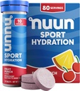 Nuun Sport elektrolüüt tabletid magneesiumi, kaltsiumi, kaaliumi, kloriidi ja naatriumi, gluteenivaba ja vegan, puuviljapunch, 8 Pack (80 Servings Total)