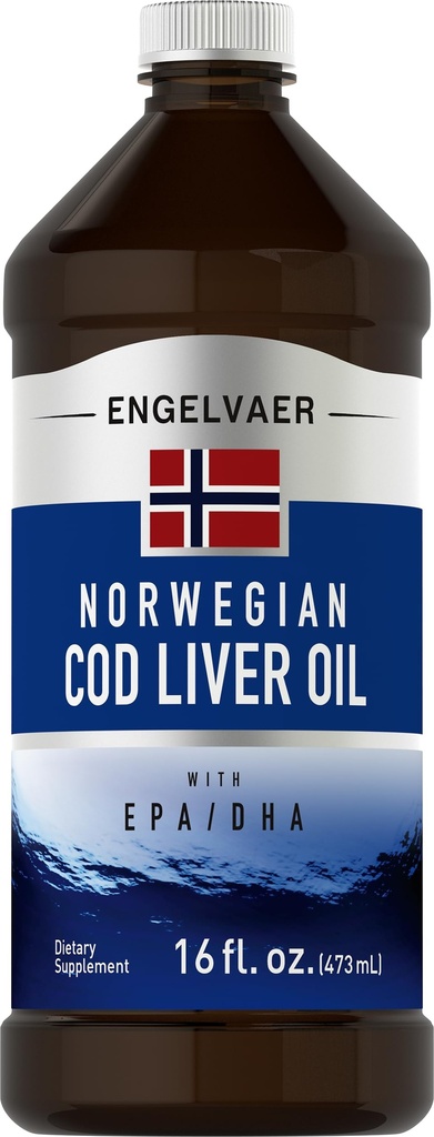 Torukivist tursamaksaõli Vedelik | 16 fl oz | EPA DHA | Engelvaer Norwegian | Mitte-GMO, Gluteenivaba Lisand
