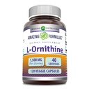 Amazing valemid L-Ornithine 1500 Mg ühe serveeritava köögiviljakapslite täiendus | Mitte-GMO | Gluteenivaba | valmistatud USAs (120 loend)