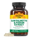 Country Life Saw Palmetto & Pygeum Extract - eesnäärme tervise täiendus meeste tervisele - edendab tervislikku kuseteede funktsiooni, 90 kapslit