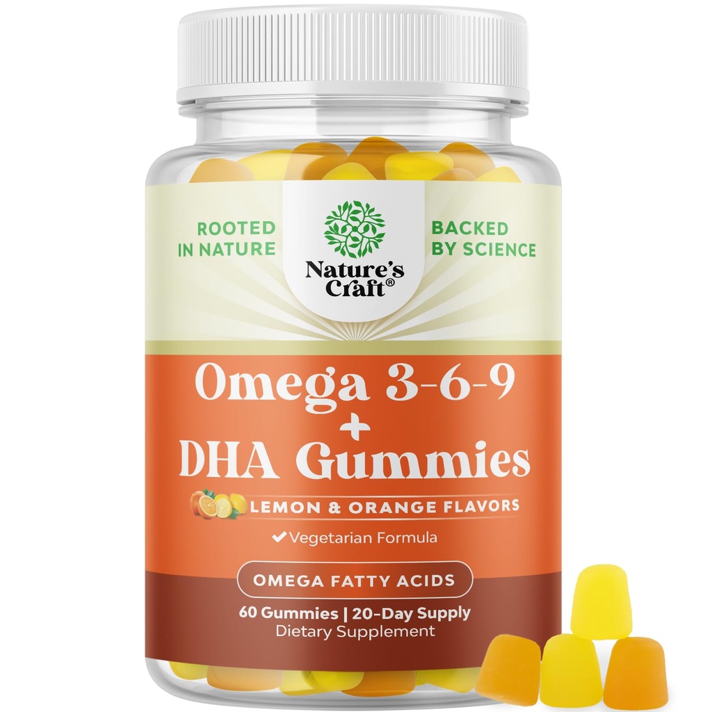 Taimetoitlane Omega 3 Gummies täiskasvanutele - Taimetoitlane Omega 3 6 9 DHA-kummid aju luu ja südame tervise ja liigesetoetuse jaoks - Burpless Halal Fish Free Plant Based Supplement Mehed Naised