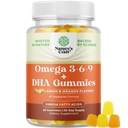 Taimetoitlane Omega 3 Gummies täiskasvanutele - Taimetoitlane Omega 3 6 9 DHA-kummid aju luu ja südame tervise ja liigesetoetuse jaoks - Burpless Halal Fish Free Plant Based Supplement Mehed Naised