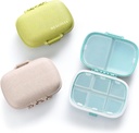 MEACOLIA 3 Pack 8 Koostisosad Reisipillide Korraldaja , Päevapillid Juhul Väike Pill Karp Taskutäite jaoks , Kaasaskantavad Pillid Konteiner Meditsiini Vitamiini Korraldaja ( Mitmevärviline )