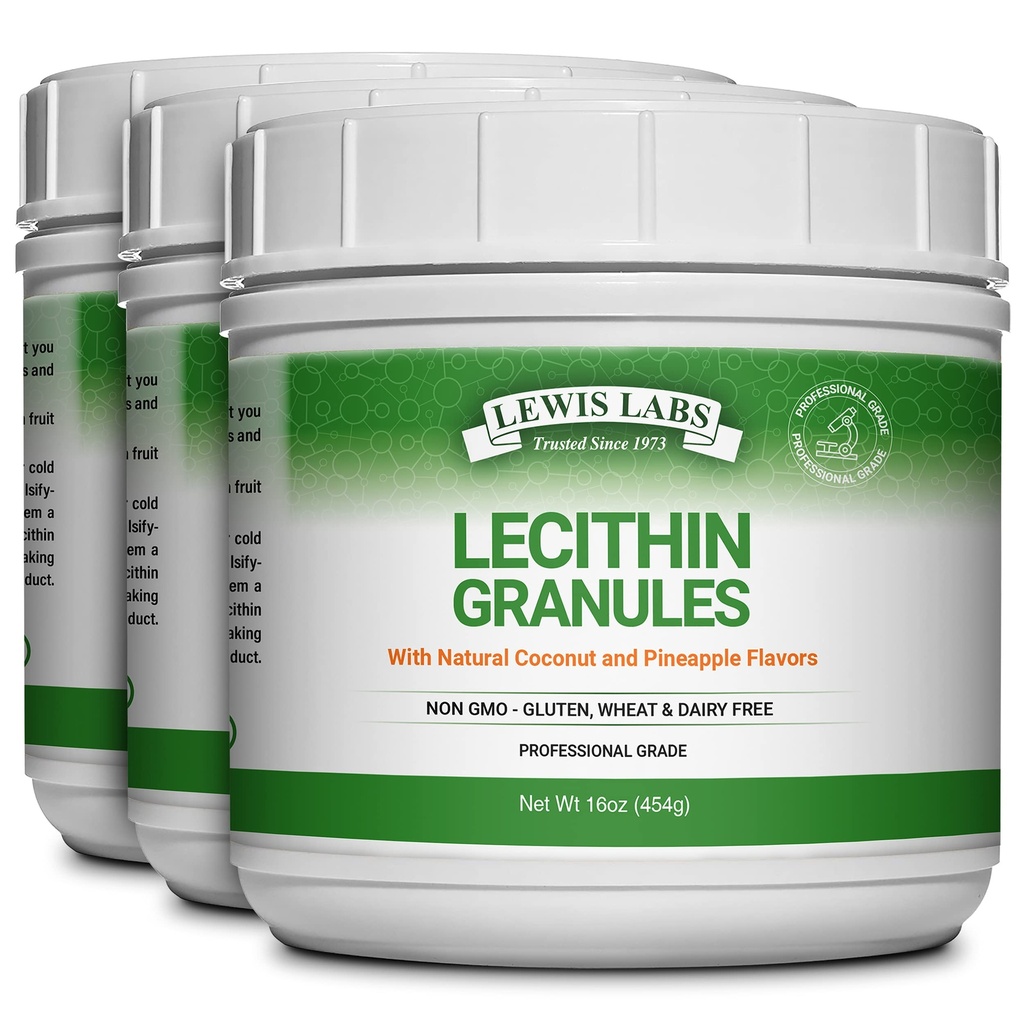 Letsitiini graanulite täiendus | Looduslik sojaletsitiini pulber on suurepärane fosfatidüülkoliini allikas | Imetamise toetamine, immuunfunktsioon ja aju tervise toetamine, 16 oz