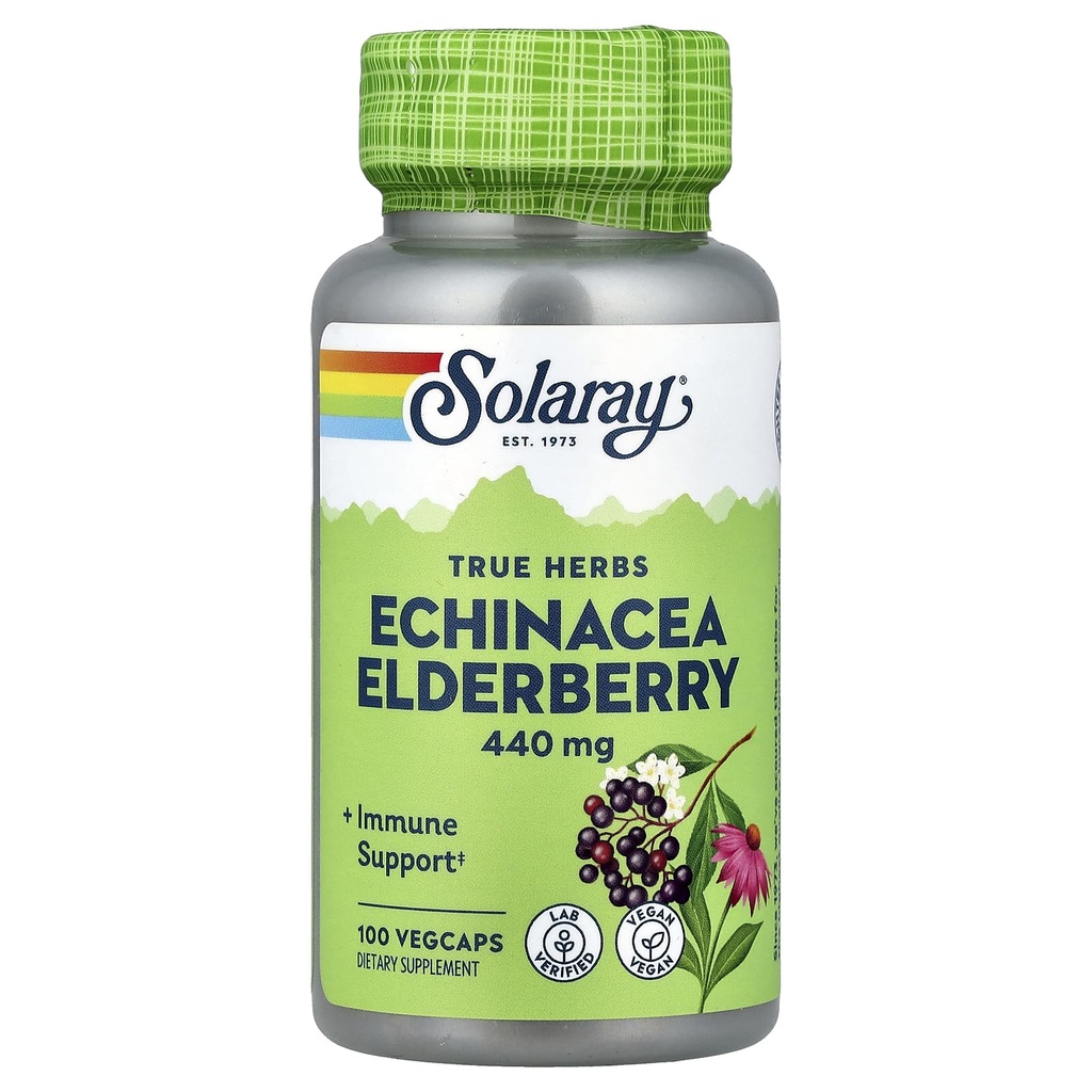 SOLARAY Echinacea ja Elderberry kapslid , 440 mg | 100 krahv