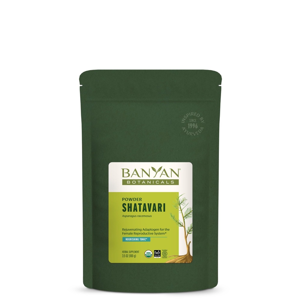 Banyan Botanicals Shatavari Pulber – Orgaaniline Asparagus Racemosus Juurepulber – Adaptogeeni noorendav toonik, mis toetab tervislikku reproduktiivsüsteemi * – 3,5 oz. – Mitte-GMO jätkusuutlikult hangitud vegan
