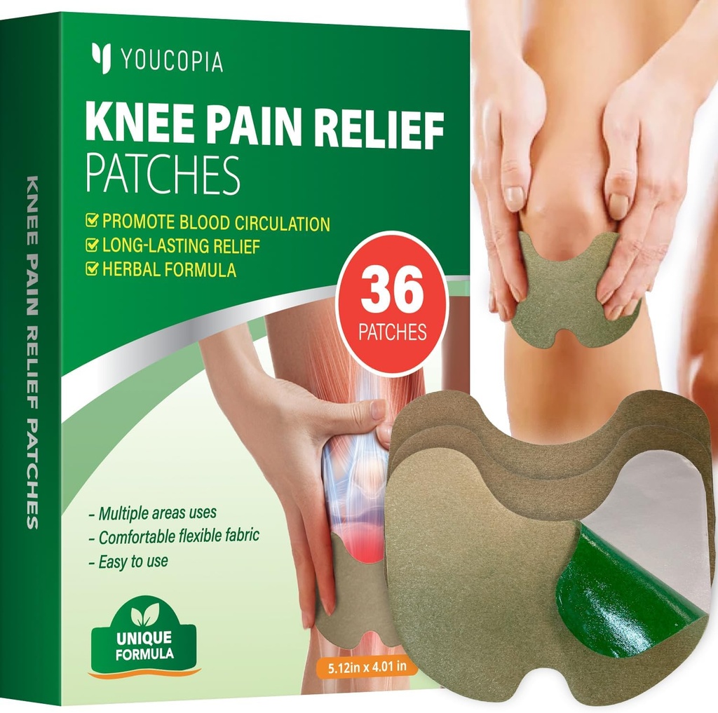 YOUCOPIA põlvevalu leevendavad plaastrid: 36 loe looduslikud taimed, mis leevendavad pasta pikkadele lihastele ja liigestele - Mugwort Arthritis Kuumapastad Kit