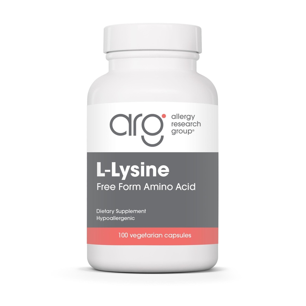 Allergia uurimisrühm L-lüsiin - immuunsuse tugi, L-lüsiin HCI, vaba vorm Aminohape, 500mg lisand, puhas, orgaaniline, taimetoitlane kapslid - 100 loend