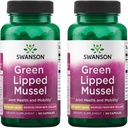 Swanson Green Lipped Mussel (Freeze-Dried) - Uus-Meremaa ühine tervise ja liikuvuse lisa - looduslik valem võib toetada südame tervist ja seedefunktsiooni - (60 kapslit, 500 mg iga) (2 pakendit)