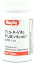 Rugby Laboratories Tab-A-Vite Multivitamiin koos raua multimineraalse lisandiga Vitamiin A, C, D Tiamiin Riboflaviin Niatsiin Folaat Pantoteenhape 100 tabletti (pakk 1)