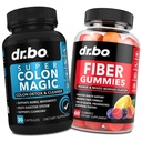 DR. BO Fiber Gummies & Colon Cleanse Supplements - Maitsev Gummy Prebiootiline Fiber Supplement - Super Colon Magic Bowel Movement Support soolestiku ja kõhu puhastamiseks