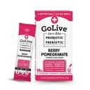 GoLive Prebiootikum ja probiootikum naistele, meestele, lastele Marja granaatõuna sünbiootiline pulber w/ L-glutamiin, D3-vitamiin, elektrolüüdid. Soolestiku tervis, seedimine, ainevahetus, immuunsus 15-50B CFU-d.