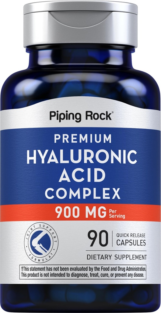 Torukapslid Rock Hüaluroonhappe kapslid | 900mg | 90 Pills | Täiendus MSM ja kollageen | Premium kompleks naistele ja meestele | Mitte-GMO, Gluteenivaba