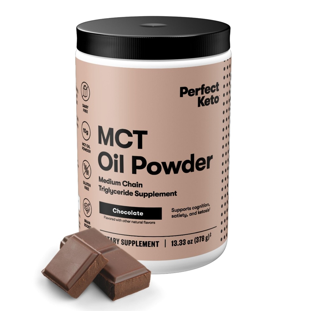 Täiuslik Keto 7g MCT õlipulber, keskmise ahelaga triglütseriidide lisand, mitte-piimakohvikreem Keto dieedile, Ketogeenne MCT õlisegu kohvile, Smoothie, valgu raputamine, šokolaad, 30 serveerimist