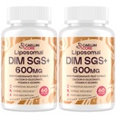 Liposomaalsed DIM SGS täiendus - hormoonilisand naistele ja meestele, östrogeenilisandid sisaldavad sulforapaani glükosinolaati, E-vitamiini, granaatõuna puuvilja - tugi detox ja antioksüdant (2 Pack)