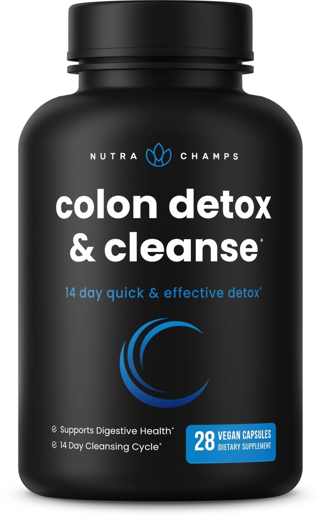 NutraChamps Colon Puhastab Ja Detox Kaalulangus [14 Päeva Kiire Puhastaja] Ohutu Ja Tõhus Valem Probiootikumide Ja Seedetrakti Ensüümid Kõhukinnisuse Vähendamiseks