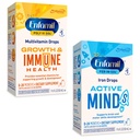 Enfamil Poly-Vi-Sol ja Fer-in-Sol Raud Vedel tilk Multivitamiinilisandid imikutele ja väikelastele, 2x50 ml Dropper Pudel