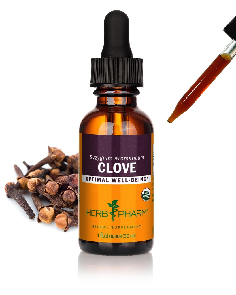 Herb Pharm Certified Organic Clove Vedel Extract - 1 Ounce