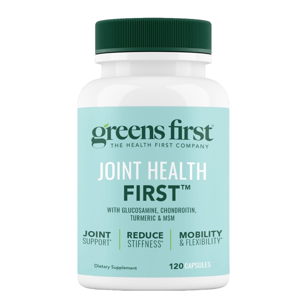 Greens First Joint Health First - Natural Joint Support Supplement with MSM, Turmeric, Ashwagandha, & Ginger - Ühiseks toetuseks - Non-GMO / Dairy-Free / Gluteenivaba (120 Softgels)