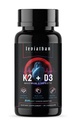 Leviaatan Toitumine Vitamiin D3 K2 2 1 valem | 360mcg Vitamiin K2 (MK7) + Vitamiin D3 5000 RÜ Vegan Organic Extra Tugevus Vitamiini täiendused - südame, hammaste, liigeste ja luude tervis