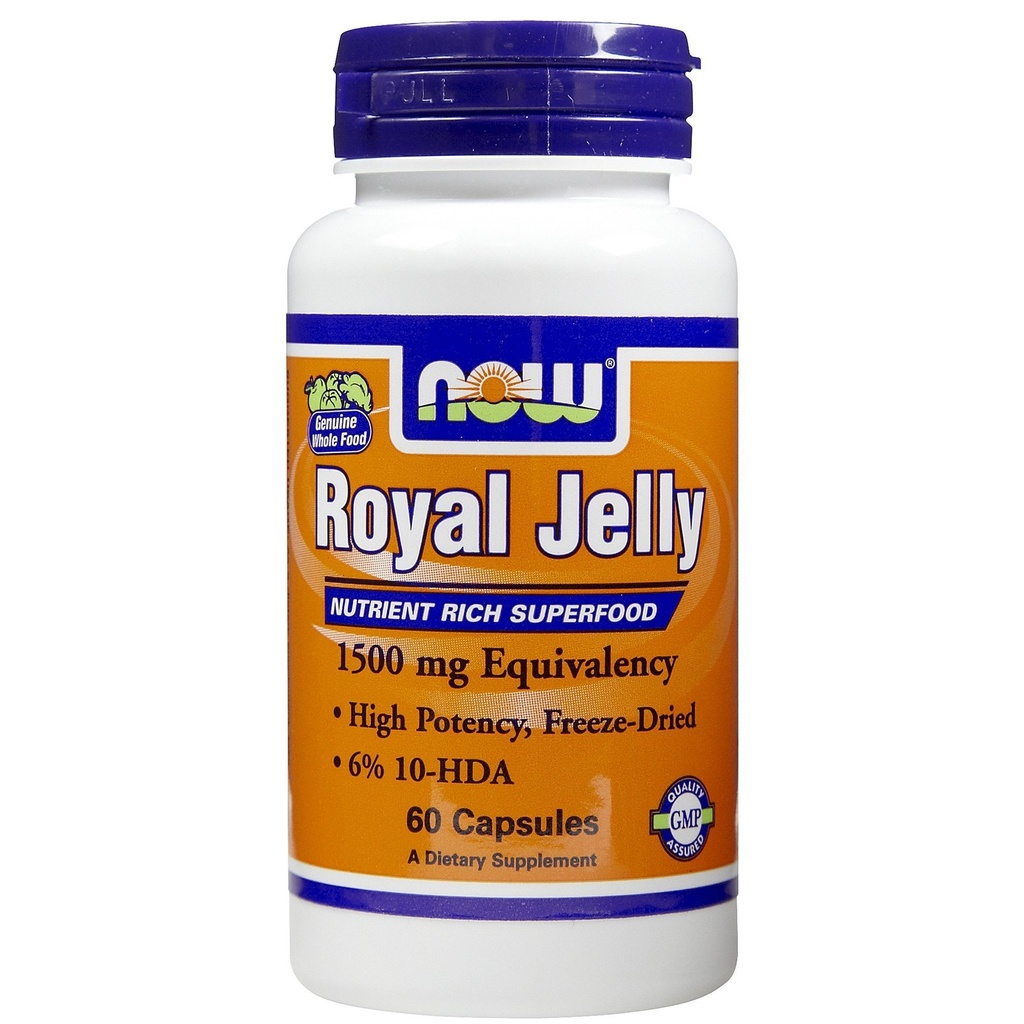 NOW Foods Royal Jelly 1500mg 60 kapslit (pakk 2)