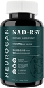 Neurogan NAD+ koos Resveratrooli kapslitega 1: 1 suhe - 1200 mg ühe portsjoni kohta, 90 Ct - raku tervise ja tervisliku vananemise toidulisandid, energia ja immuunsuse tugi - nikotiin adeniindinukleotiid NAD + Lisa