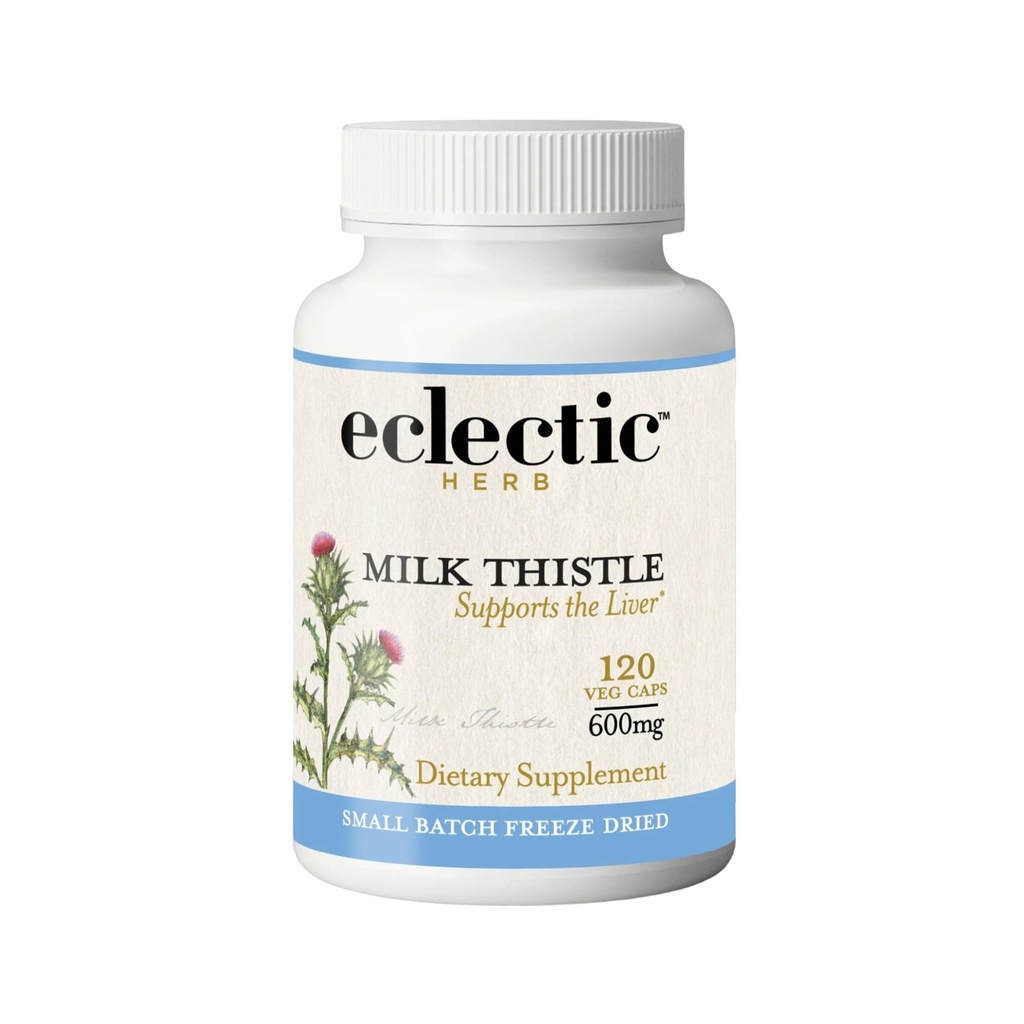 Eklektiline ürdi - Premium külmkuivatatud piimaohaka kapslid | Silimariini lisand | Maksatoetus, detox, puhastamine + säilitamine | Vegan, looduslik, mitte-GMO, gluteenivaba (120 CT | 600 mg)