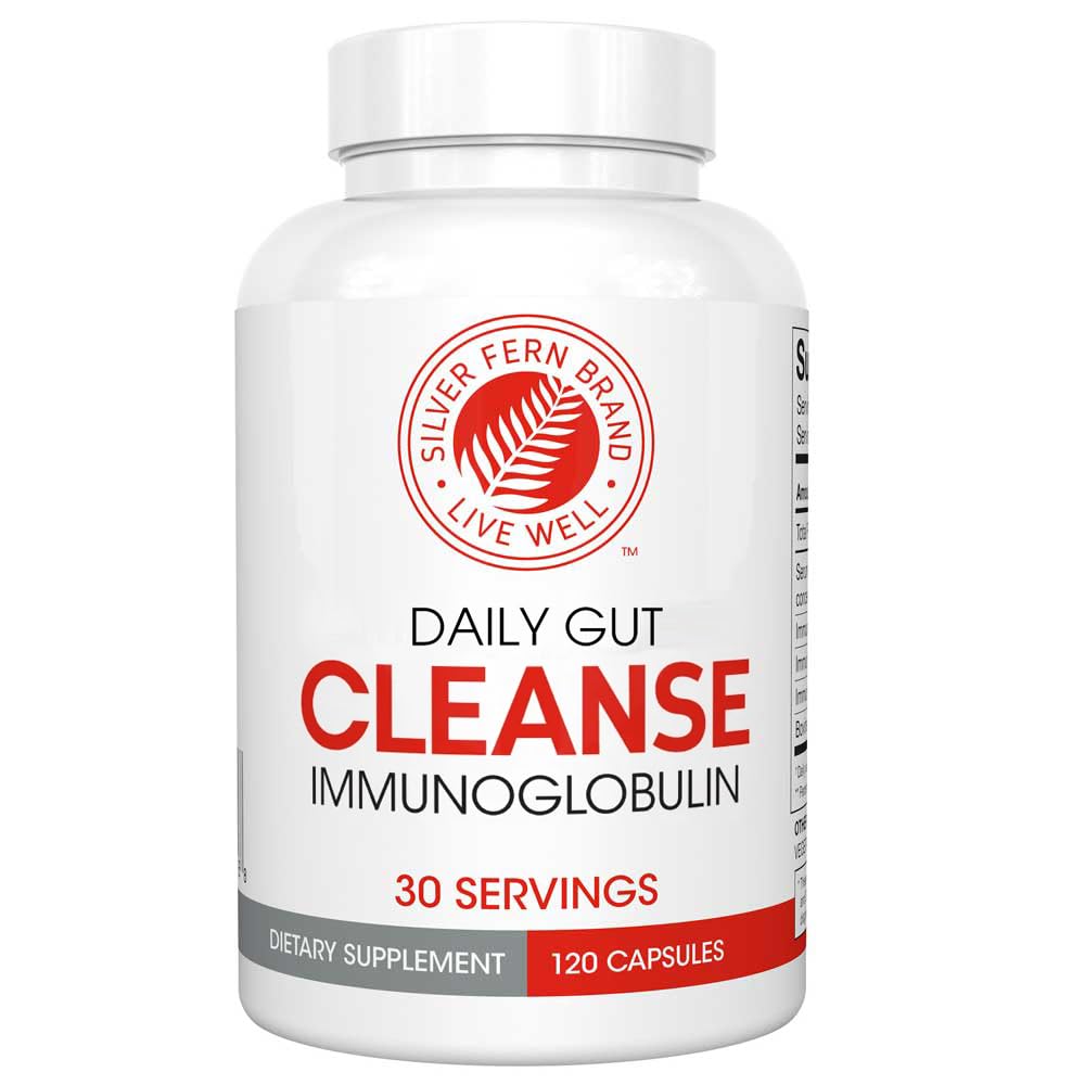 Silver Fern Cleanse - Daily Gut - 1 pudel - 120 kapslit - 30 päeva varu - Immunoglobuliin G, A & M - (IgG, IGA, IgM) - postbiootikum
