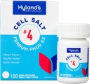 Hyland's No. 4 Cell Soola Ferrum Phos 6X tabletid, dekongestant ja siinuse leevendamine, põletikuline lisand, külma ja palaviku sümptomite loomulik leevendamine, kiire lahustamine tabletid, 100 loend