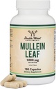 Double Wood Supplements Mullein Leaf Kapslid 10 000 mg Tugevus, 180 Vegan Kapslit Ilma Täiteaineteta, Toetab Kopsude Ja Hingamisteede Tervist