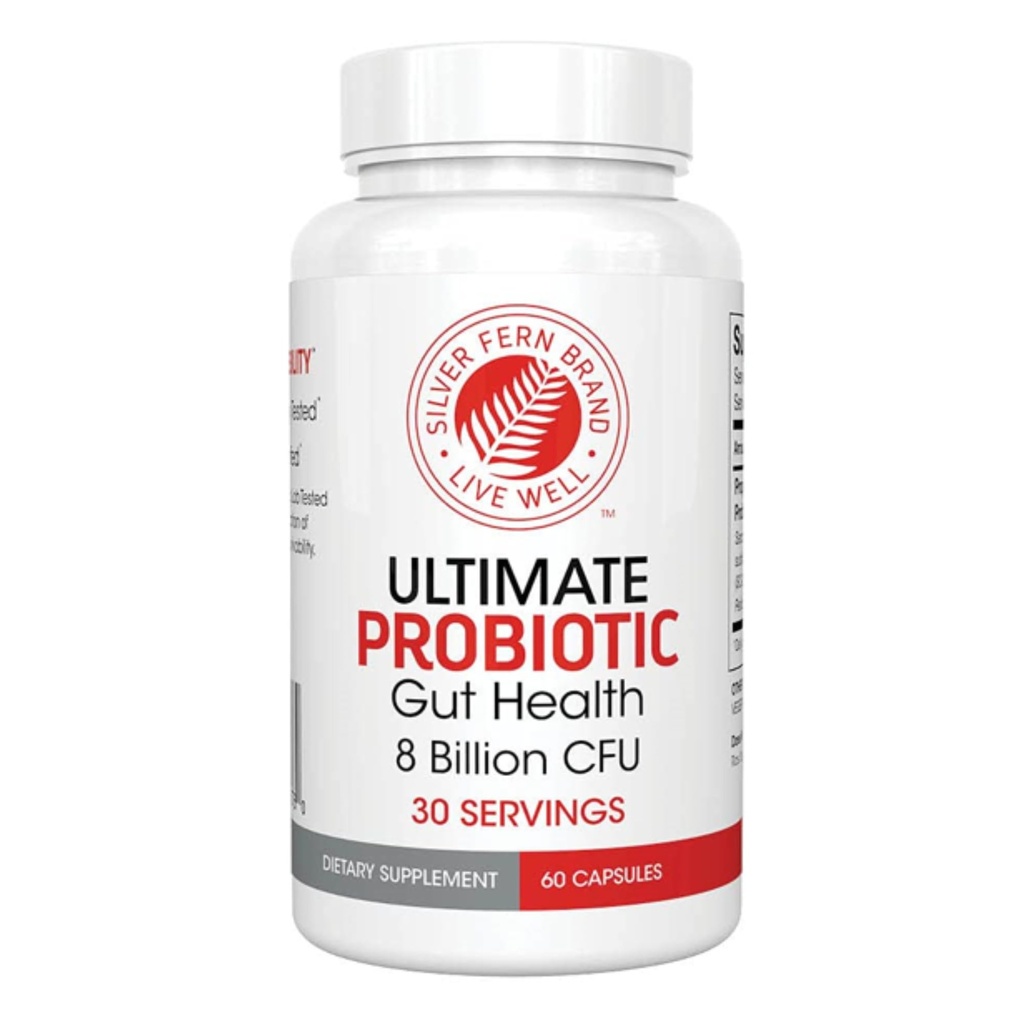 Silver Fern Brand Ultimate probiootikumid - Probiootikumid naistele ja meestele - 8 miljardit CFU Spore-moodustavad soolestiku tervise täiendus - DNA kontrollitud, Vegan, riiulil stabiilne, kõrge elulemus - 60 kapslit