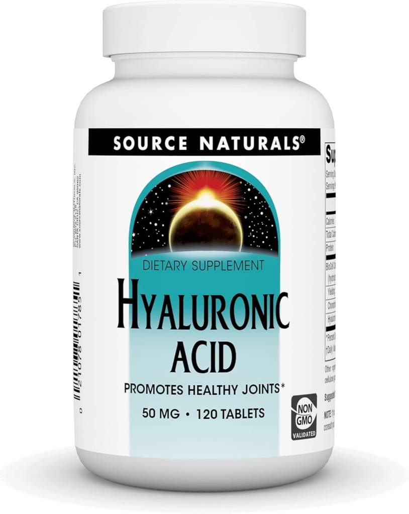 Allikas Looduslik hüaluroonhape, 50 mg, 120 tabletti
