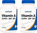 A-vitamiin 10 000 RÜ, 500 Softgels (2 pudelit)