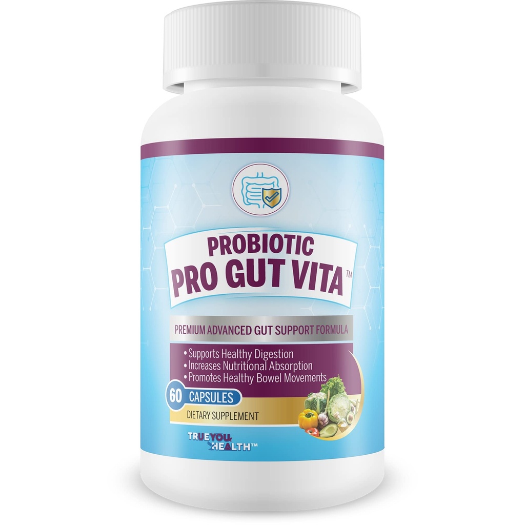 Probiootikum Pro Gut Vita - Soolestiku tervise toetamine Probiootikum ja Vitamiin Valem - edendada tervislikku seedimist, toitainete imendumist, soole liikumist - aidata parandada soolestiku mikrobioomi täiendava kasu tervisele