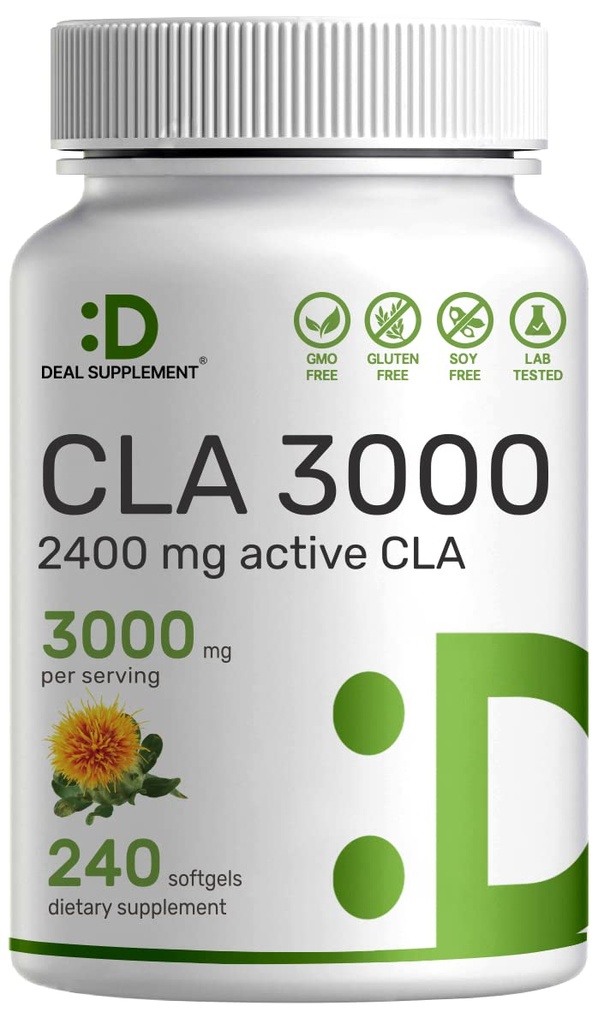 Ultra Tugevus CLA 3000mg | 240 Softgels, aktiivne konjugeeritud linoolhape saflooriõlist