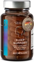 N°6 Natural Sleep Support koos melatoniiniga 1 mg ja L-trüptofaan - Passionflower, Valerian Juur & More - Enhanced Sleep Supplement - 60 kapslit rahututeks öödeks