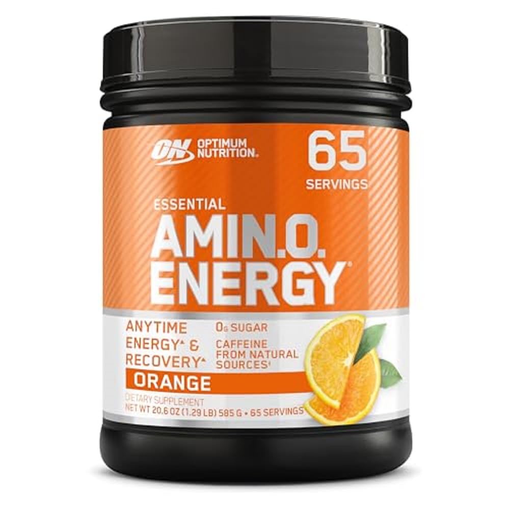 Optimaalne toitumine Amino Energia - Pre Treening rohelise tee, BCAA, Aminohapete, Keto Sõbralik, Rohelise Kohvi ekstrakt, energiapulber - Oranž jahuti, 65 serveerimine (pakendamine võib varieeruda)