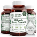 Natural Nutra Ultimate Sleep valem, kummel, mis toetab lõõgastumist ja vähendab öist ärevust, aitab teil magada kiiremini, 50 kapslit