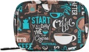Pill Case Naljakas Kohvi Pill Box 7 päeva Pill Juhtum Kott Reisi pillid Korraldaja kott Zipper Portable Weekly Case Kompaktne suurus Vitamiini täienduse hoidja