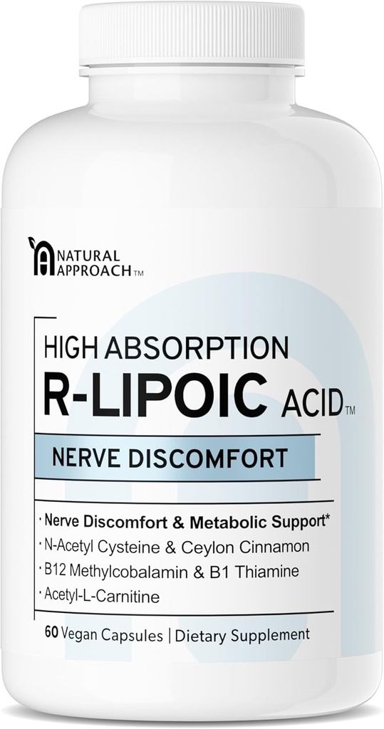 KÕRGE ABSORPION R-LIPOIC hape - toetab närvide tervist - näpud, käed, varbad ja jalad - toetab tervislikku vananemist, südame-veresoonkonna tervist ja üldist heaolu * - 60 vegankapslit