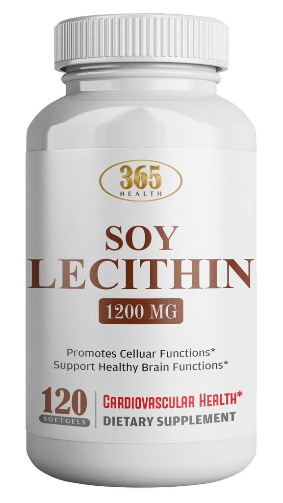 TERVISLIK LFE letsitiin 1200mg, kõrge potentsi, 120 softgels, looduslik kombinatsioon asendamatutest rasvhapetest, et toetada aju ja närvi funktsiooni - letsitiin toiduklass, 1200mg ühe serveerimise kohta, toidulisand