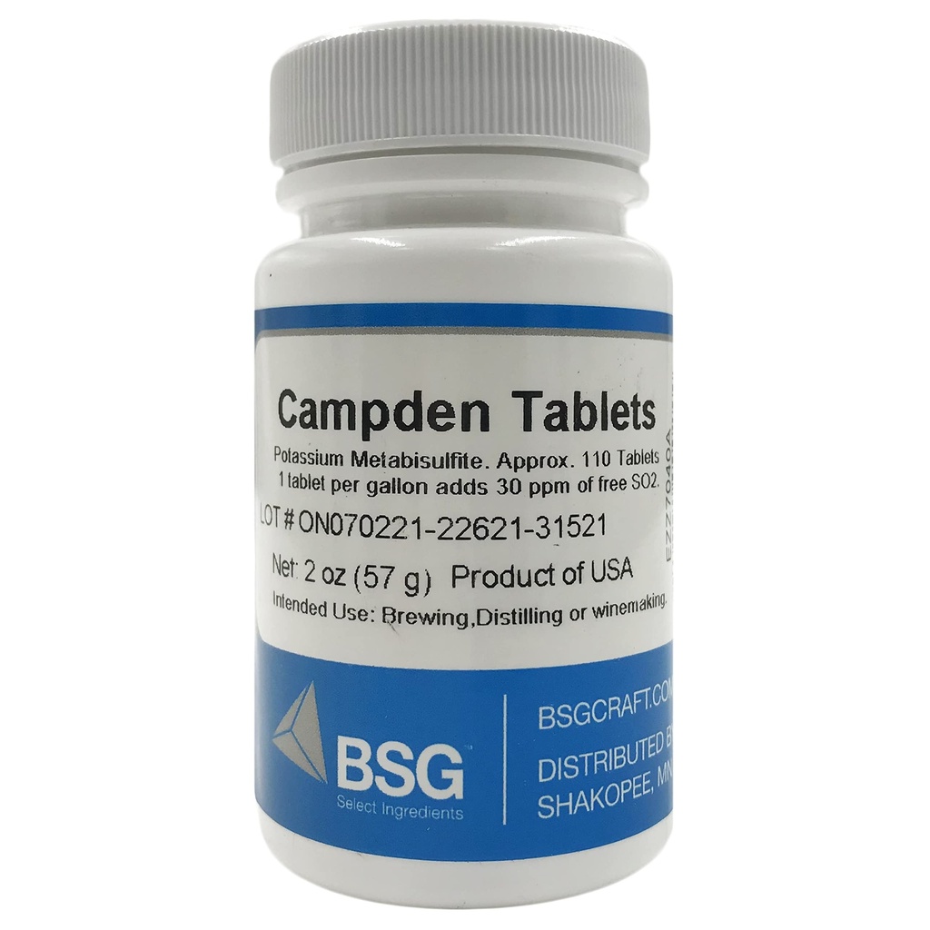 Tabletid (kaaliummetabisulfit), 2oz